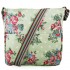 L1104F - Miss Lulu Canvas Square Bag Flower Polka Dot - Green